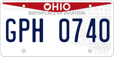 OH license plate GPH0740