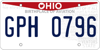 OH license plate GPH0796