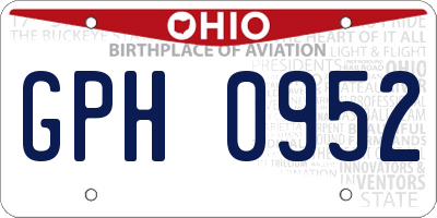 OH license plate GPH0952