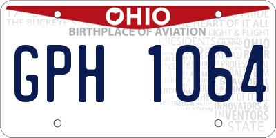 OH license plate GPH1064