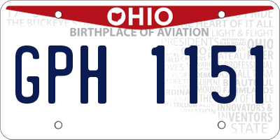 OH license plate GPH1151