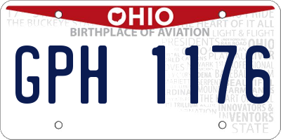 OH license plate GPH1176