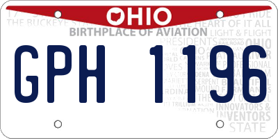 OH license plate GPH1196