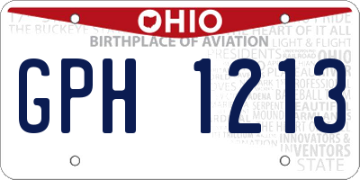 OH license plate GPH1213
