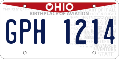 OH license plate GPH1214