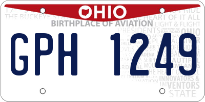 OH license plate GPH1249