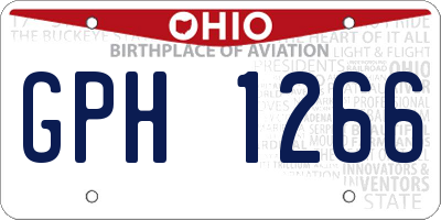 OH license plate GPH1266