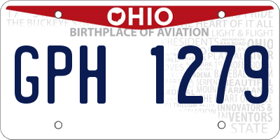 OH license plate GPH1279