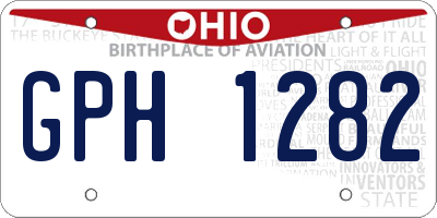 OH license plate GPH1282