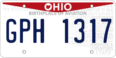 OH license plate GPH1317