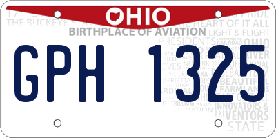 OH license plate GPH1325