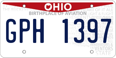 OH license plate GPH1397