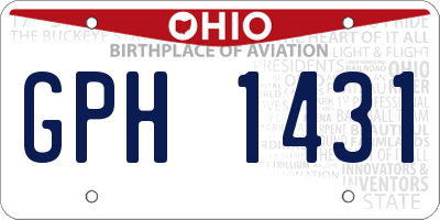 OH license plate GPH1431