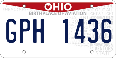 OH license plate GPH1436