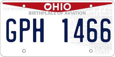 OH license plate GPH1466