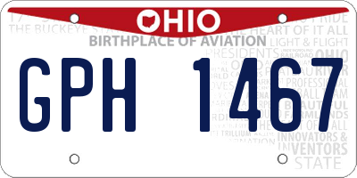 OH license plate GPH1467