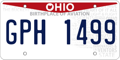 OH license plate GPH1499