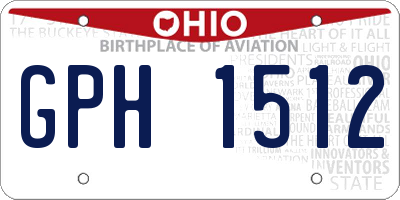 OH license plate GPH1512