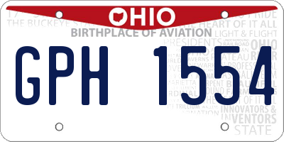 OH license plate GPH1554