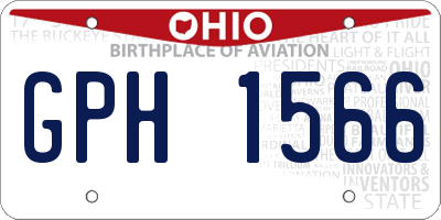 OH license plate GPH1566