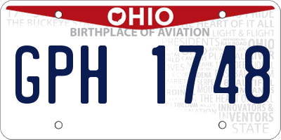 OH license plate GPH1748