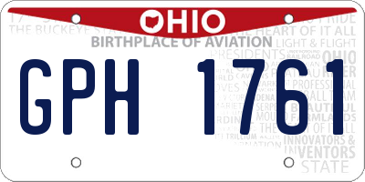 OH license plate GPH1761