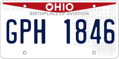 OH license plate GPH1846