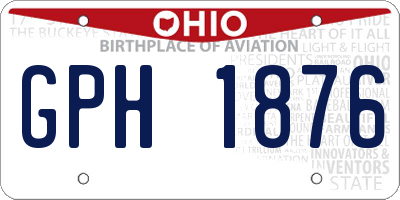OH license plate GPH1876