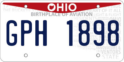 OH license plate GPH1898