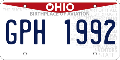 OH license plate GPH1992