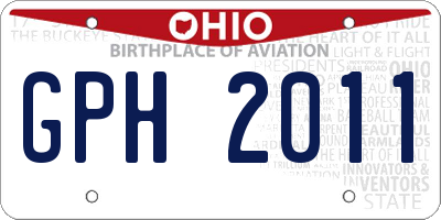 OH license plate GPH2011