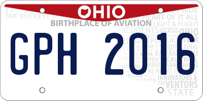 OH license plate GPH2016