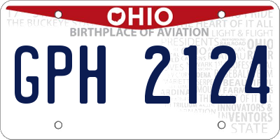 OH license plate GPH2124