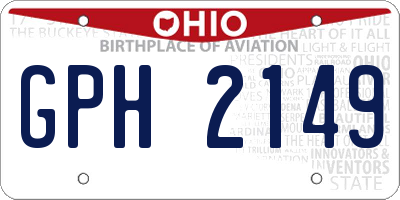 OH license plate GPH2149