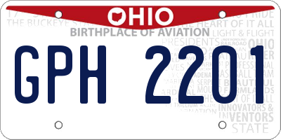 OH license plate GPH2201