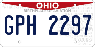 OH license plate GPH2297