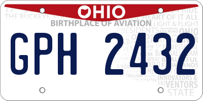 OH license plate GPH2432
