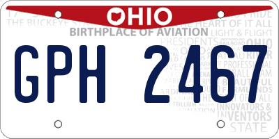 OH license plate GPH2467