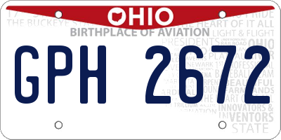 OH license plate GPH2672