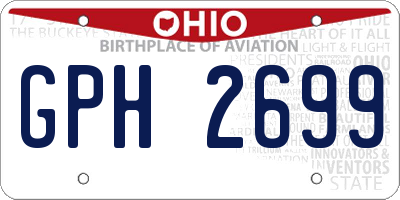 OH license plate GPH2699