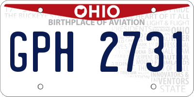 OH license plate GPH2731
