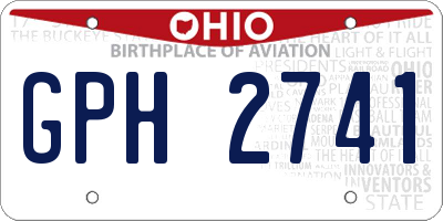 OH license plate GPH2741