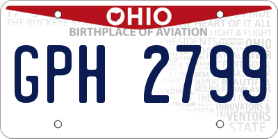 OH license plate GPH2799