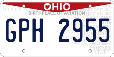 OH license plate GPH2955