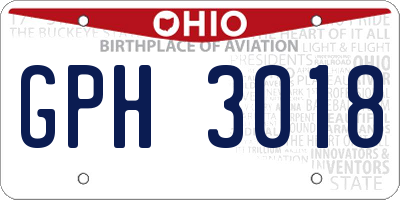 OH license plate GPH3018