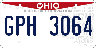 OH license plate GPH3064