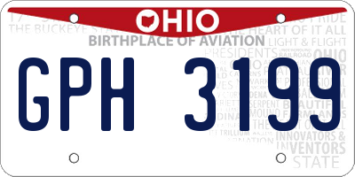 OH license plate GPH3199