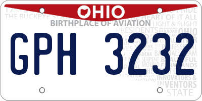 OH license plate GPH3232