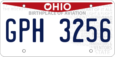OH license plate GPH3256