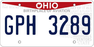 OH license plate GPH3289